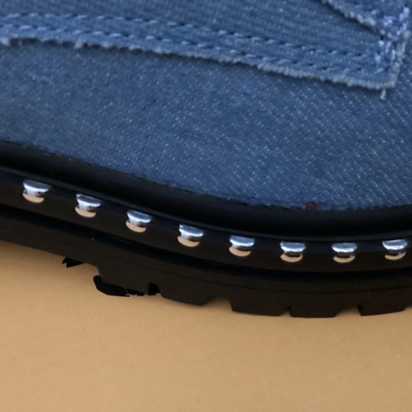 CHASE AND CHLOE Mira Studded Lug Combat Boot (Women), size 8 - Picture 6 of 11